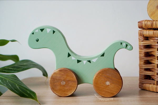 Dom the Green Dinosaur Push and Pull Toy