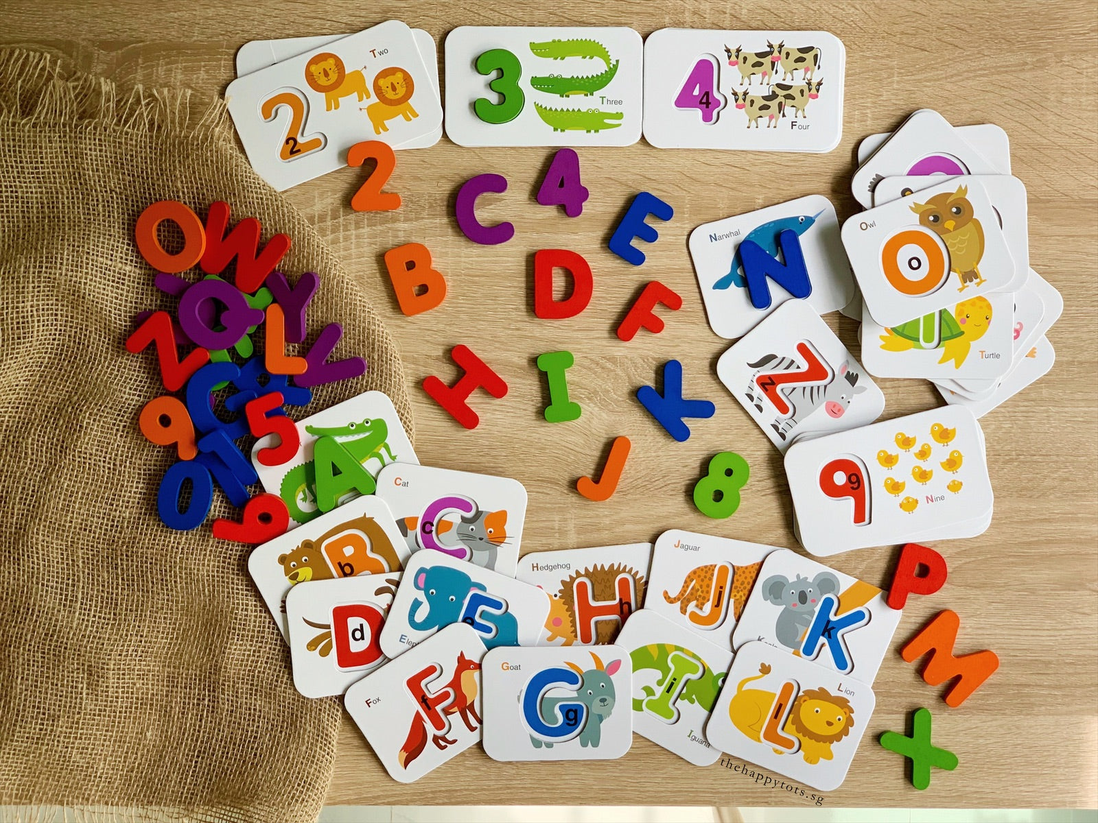 alphabet numbers flash cards for children