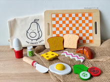 Load image into Gallery viewer, wooden breakfast play set for children
