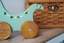 Load image into Gallery viewer, Dom the Green Dinosaur Push and Pull Toy
