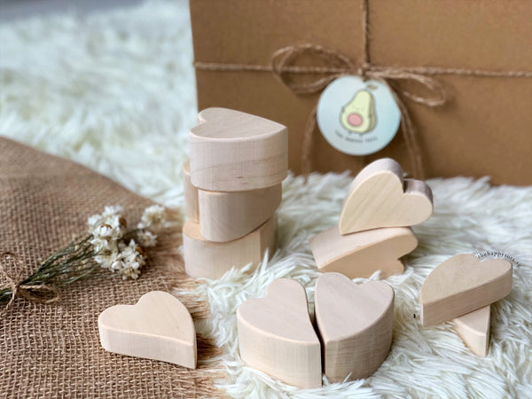 Wooden Heart Stackers Painting Set